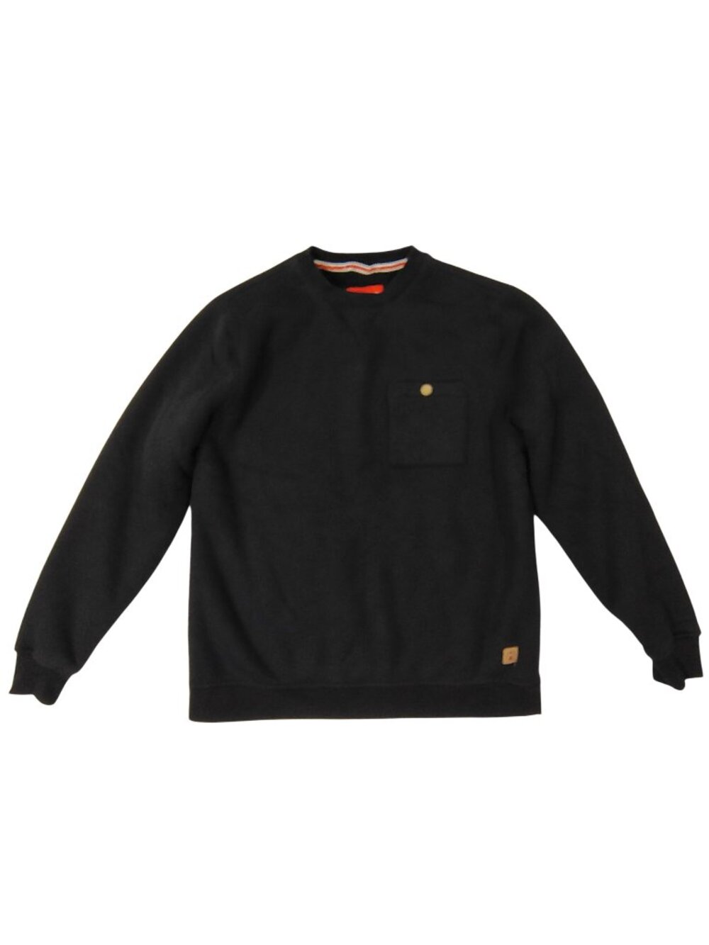 Coleman Sweatshirt Mens Medium Black Crewneck Sherpa-Lined Cotton-Blend Pocket